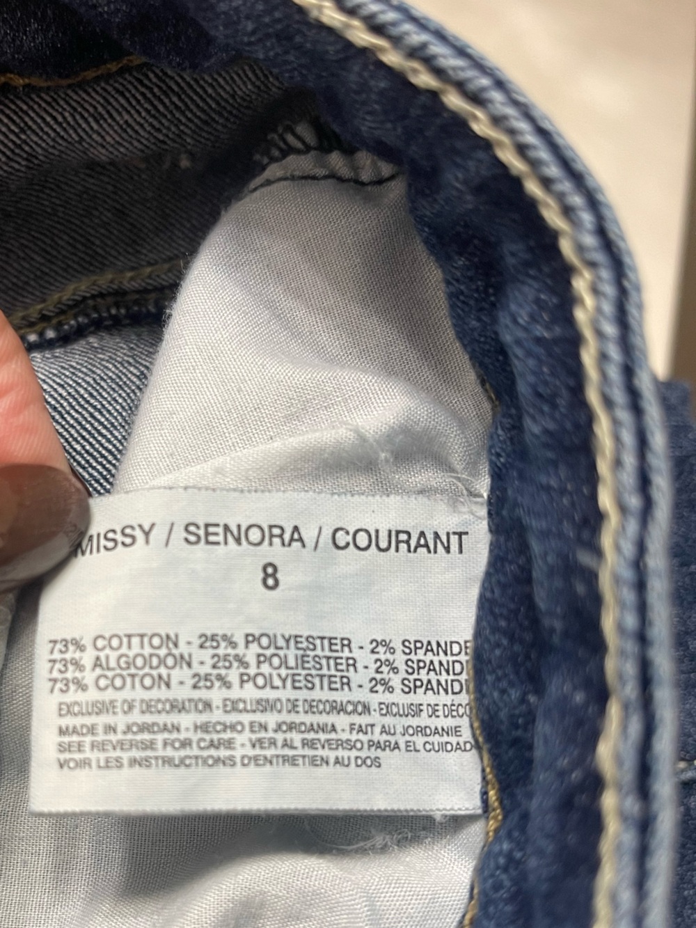 Nine West Women’s Medium Blue Cropped Jeans with Cuffed Hem Size 8 - Picture 9 of 9